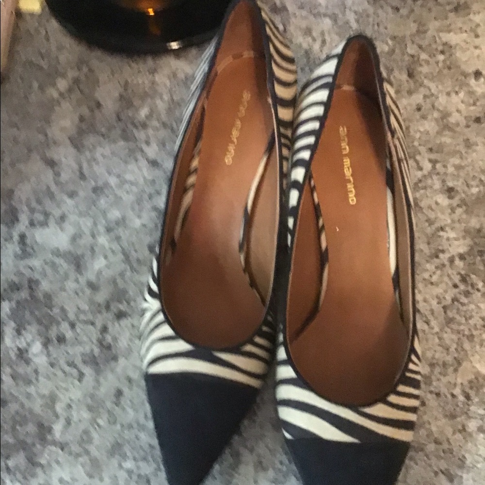 Black and white pumps